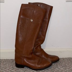 Tory Burch- lightly used brown leather boots